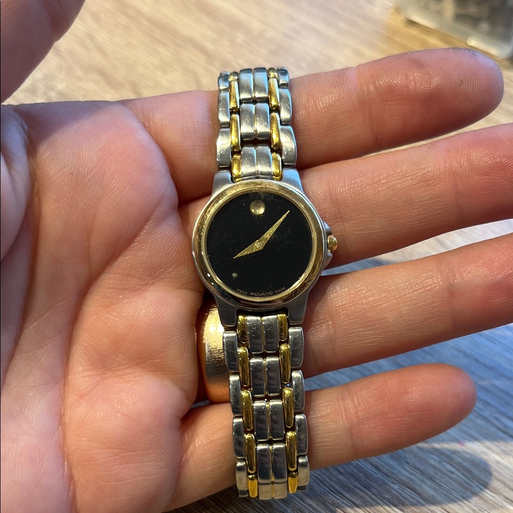Movado Black Dial watch good condition